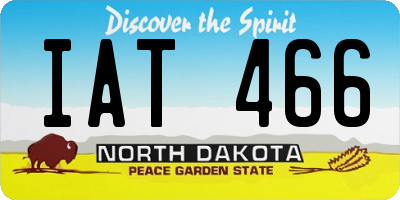 ND license plate IAT466