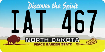 ND license plate IAT467