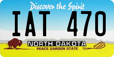 ND license plate IAT470