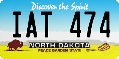 ND license plate IAT474
