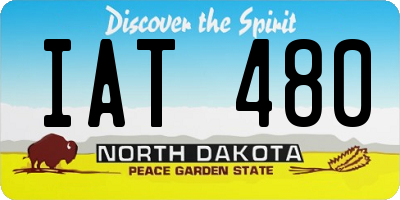 ND license plate IAT480