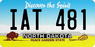 ND license plate IAT481