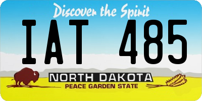 ND license plate IAT485