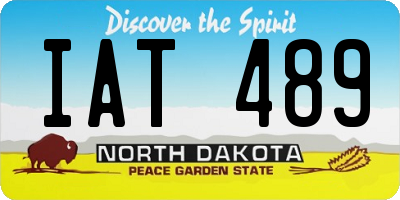 ND license plate IAT489