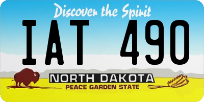 ND license plate IAT490