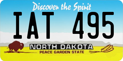 ND license plate IAT495