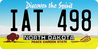 ND license plate IAT498