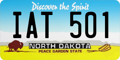 ND license plate IAT501