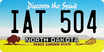 ND license plate IAT504