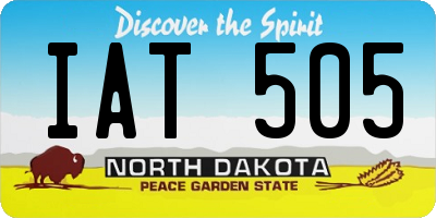 ND license plate IAT505