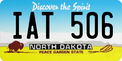 ND license plate IAT506