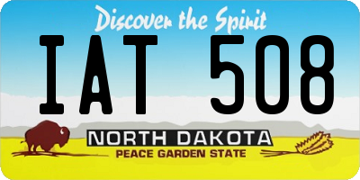 ND license plate IAT508