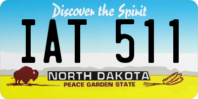 ND license plate IAT511