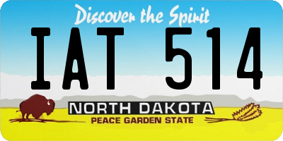 ND license plate IAT514