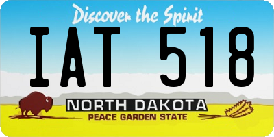 ND license plate IAT518