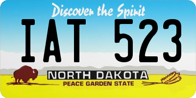 ND license plate IAT523
