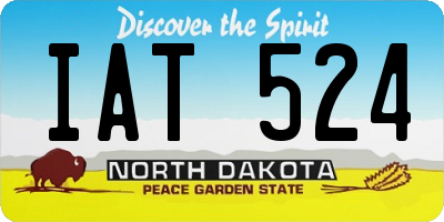 ND license plate IAT524