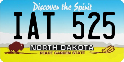 ND license plate IAT525
