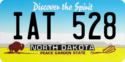 ND license plate IAT528