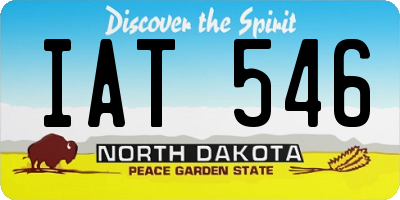 ND license plate IAT546