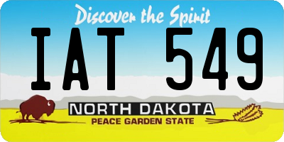 ND license plate IAT549