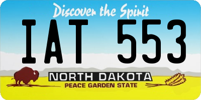 ND license plate IAT553