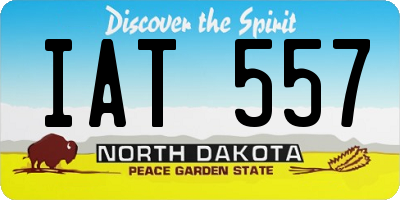 ND license plate IAT557