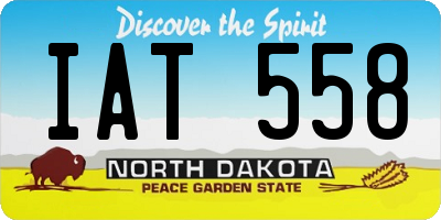 ND license plate IAT558