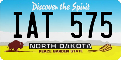 ND license plate IAT575