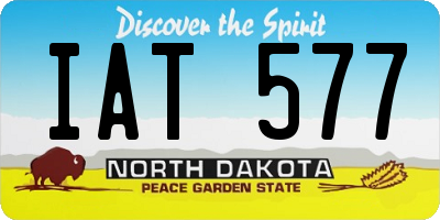 ND license plate IAT577