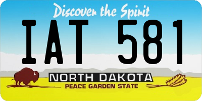 ND license plate IAT581