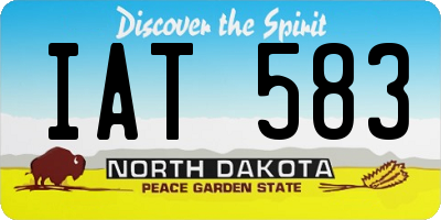 ND license plate IAT583