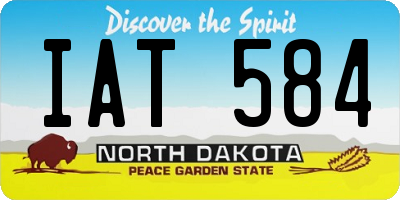 ND license plate IAT584