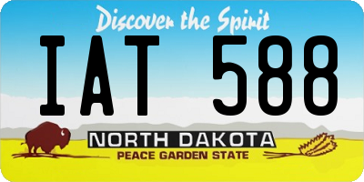 ND license plate IAT588