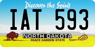 ND license plate IAT593