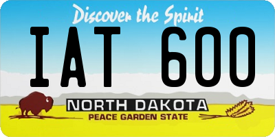 ND license plate IAT600