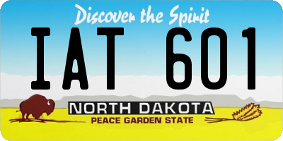 ND license plate IAT601