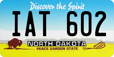 ND license plate IAT602