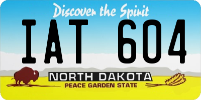 ND license plate IAT604