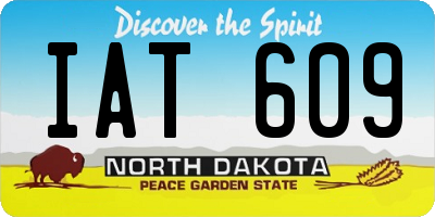 ND license plate IAT609