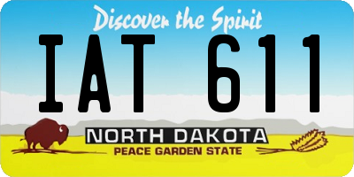 ND license plate IAT611