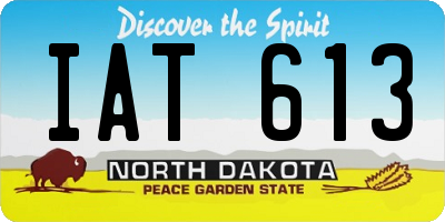 ND license plate IAT613