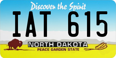 ND license plate IAT615