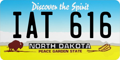 ND license plate IAT616