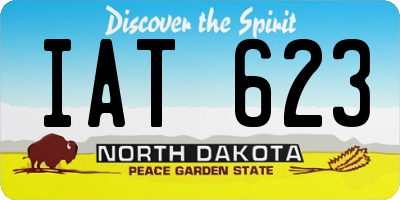 ND license plate IAT623
