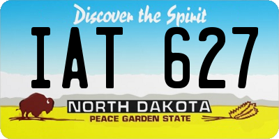 ND license plate IAT627