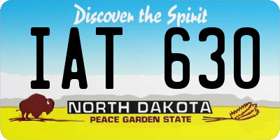 ND license plate IAT630