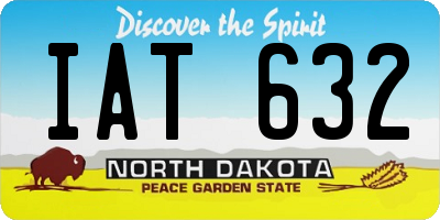 ND license plate IAT632