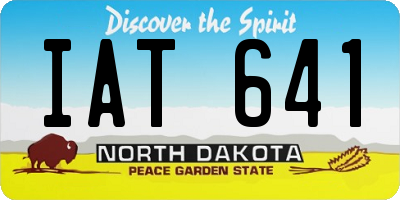 ND license plate IAT641