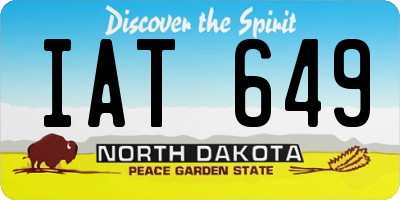 ND license plate IAT649